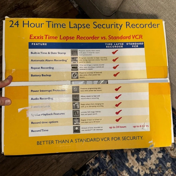 IOB Exxis 24 Hour Time Lapse Security Recorder Security System Model ER24TLCN - Picture 2 of 16